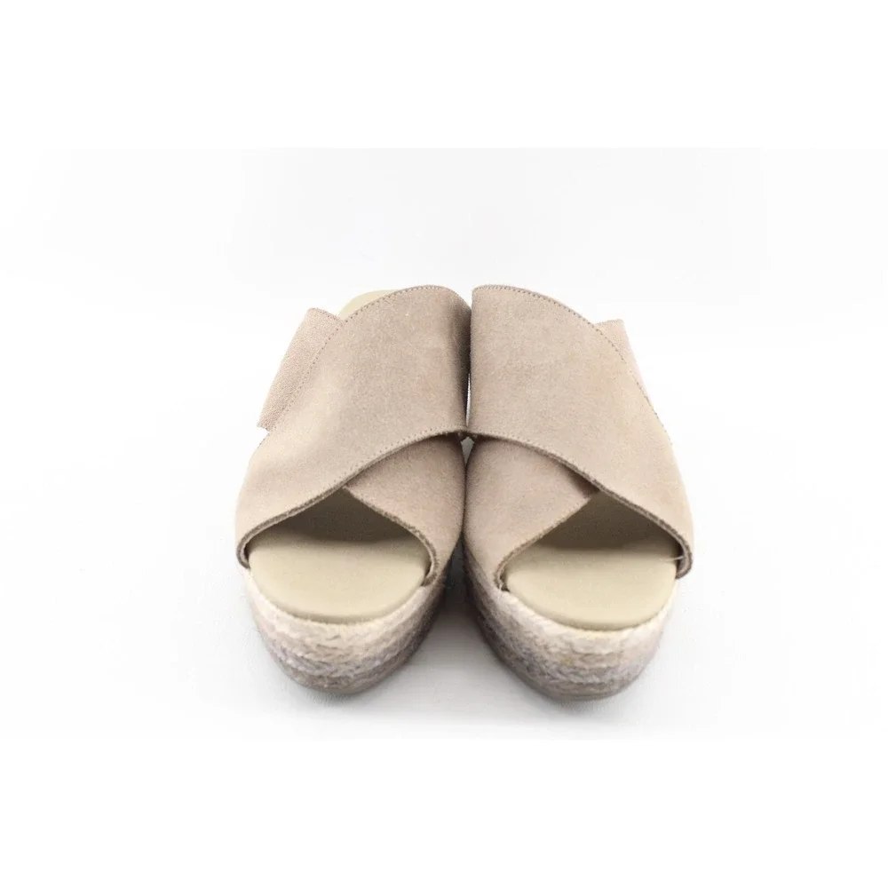 Paseart Espadrilles Women's SZ 40 EU 10 US Beige Suede‎ Platform Wedge Sandals
